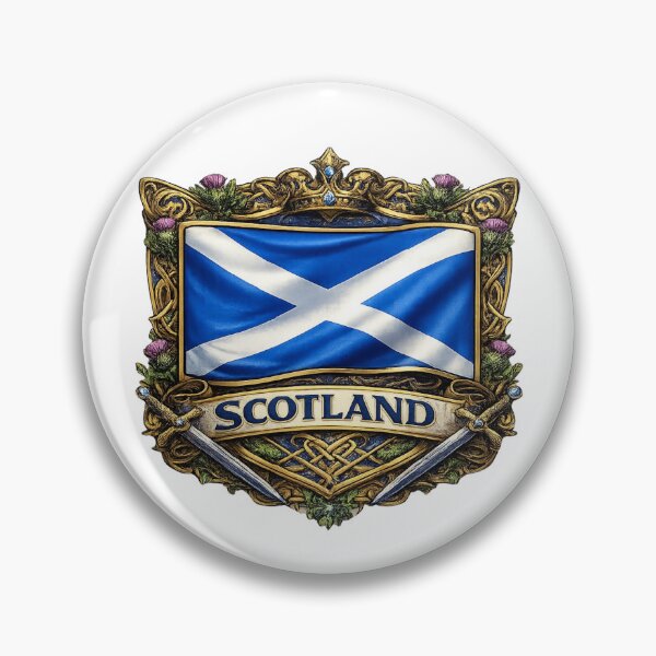 Item preview, Royal Scotland Saltire - Celtic Highland Crest designed and sold by Myra365Art.