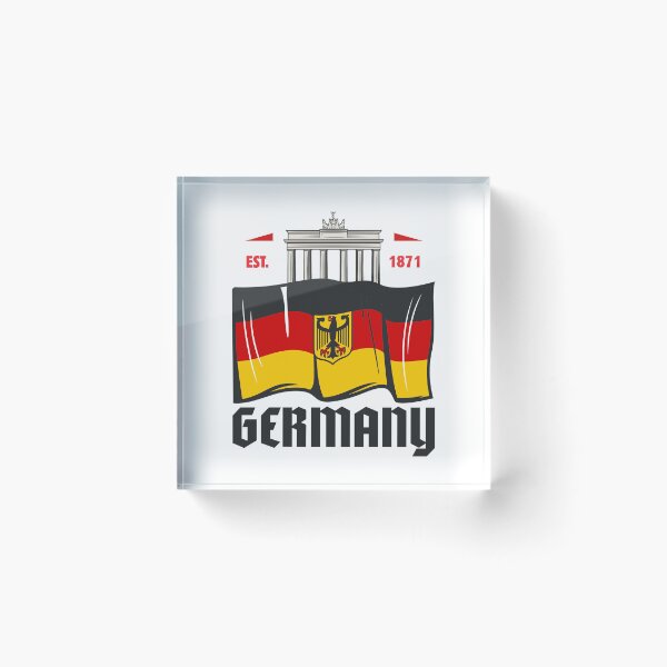 Item preview, Germany Brandenburg Gate Flag Eagle Heritage Est 1871 designed and sold by AVNGR-Design.