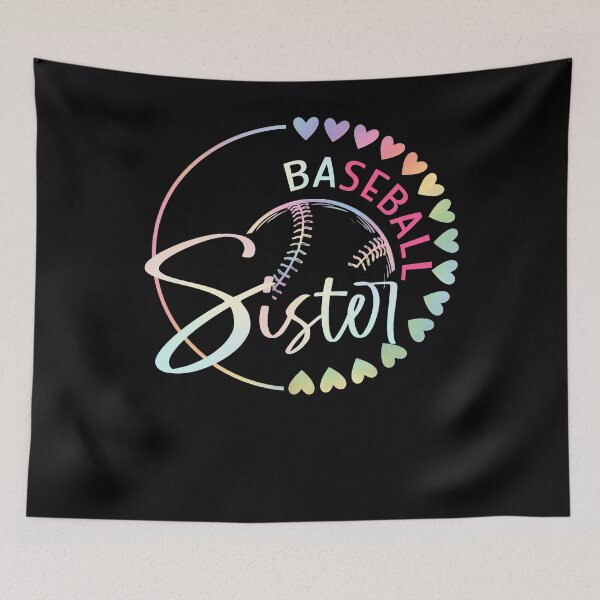 Item preview, Pastel Tie Dye Baseball Sister Heart Ball designed and sold by KIROSALS.