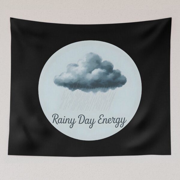 Item preview, Rainy Day Energy Cozy Weather Aesthetic Shirt designed and sold by ImaginedSpace7.