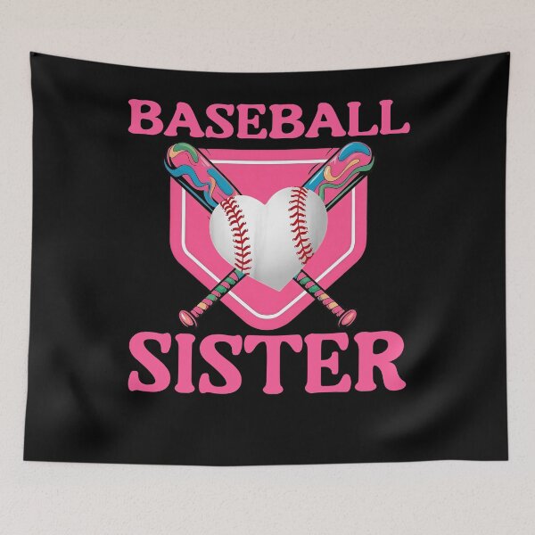 Item preview, Pink Baseball Sister Heart Bats designed and sold by KIROSALS.