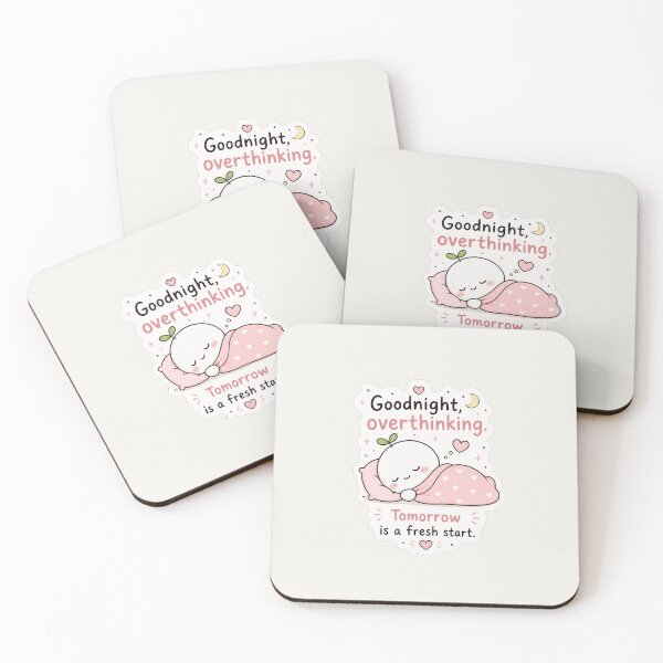 Item preview, Goodnight Overthinking Sticker – Cozy Self Care Aesthetic designed and sold by Digital_products_0111.