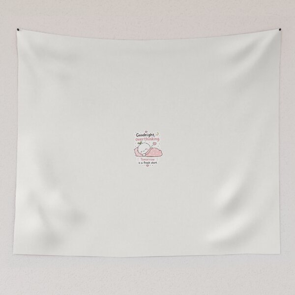 Item preview, Goodnight Overthinking Sticker – Cozy Self Care Aesthetic designed and sold by Digital_products_0111.