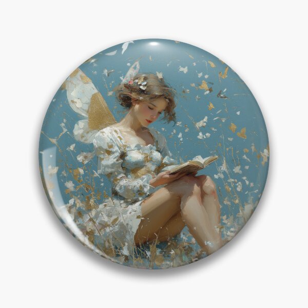 Item preview, Ethereal Fairy Reading in a Golden Meadow designed and sold by colorful-white.