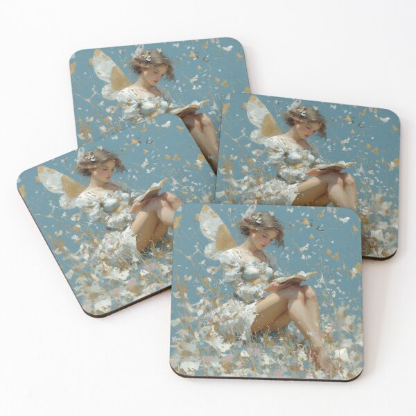 Item preview, Ethereal Fairy Reading in a Golden Meadow designed and sold by colorful-white.