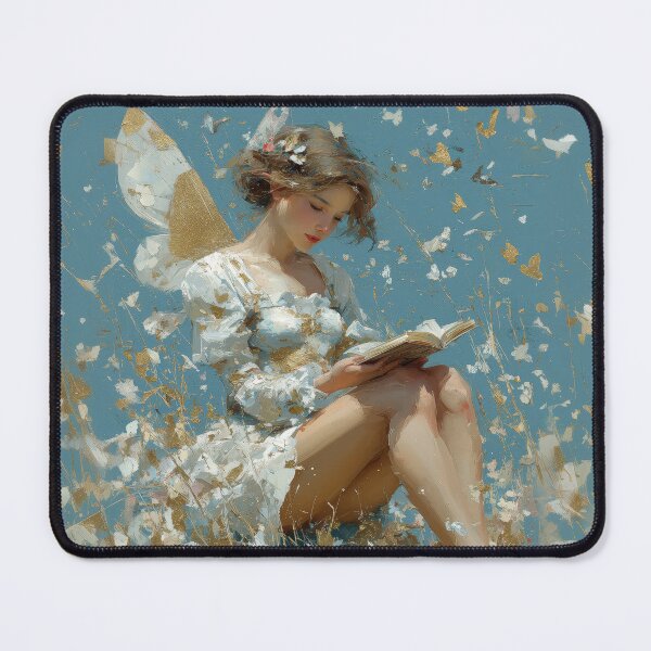 Item preview, Ethereal Fairy Reading in a Golden Meadow designed and sold by colorful-white.