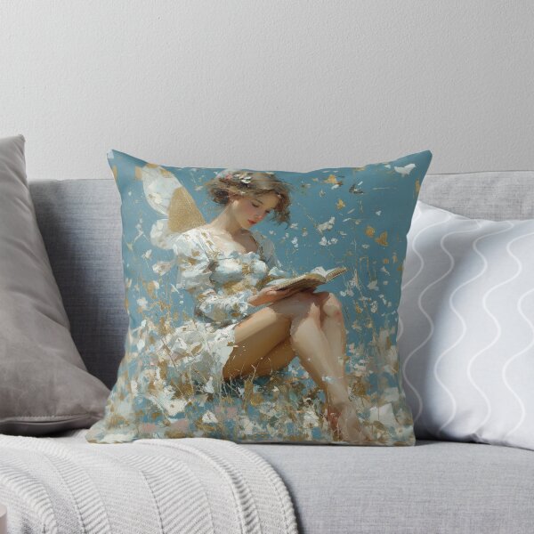 Item preview, Ethereal Fairy Reading in a Golden Meadow designed and sold by colorful-white.