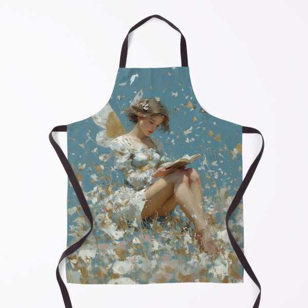 Item preview, Ethereal Fairy Reading in a Golden Meadow designed and sold by colorful-white.