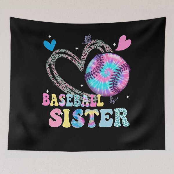 Item preview, Tie Dye Baseball Sister Leopard Heart designed and sold by KIROSALS.