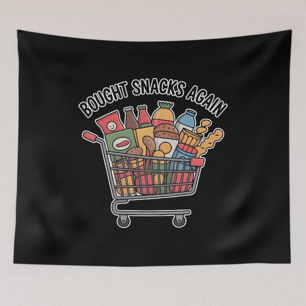Item preview, Bought Snacks Again Funny Grocery Humor Shirt designed and sold by ImaginedSpace7.