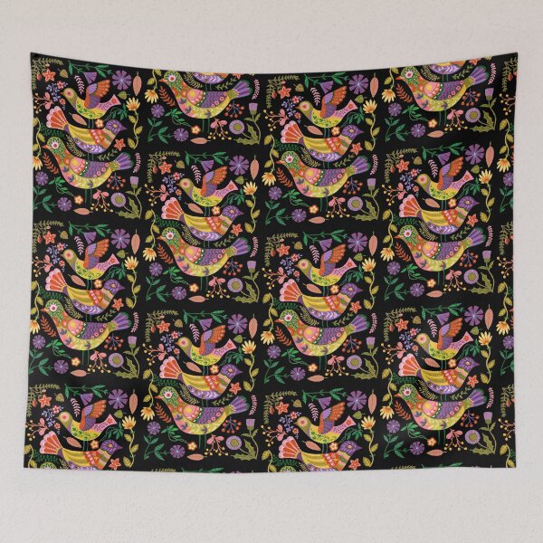 Item preview, Folk Art Birds designed and sold by artsydenise.