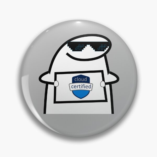 Item preview, Cloud Certified Badge Design | Microsoft Azure colors | Sticker | Tech Decals | Pin | Meme | cat designed and sold by I am Certified Designs.