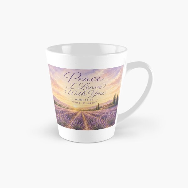 Item preview, Peace I Leave With You John 14:27 Lavender Field Sunset Watercolor designed and sold by ebocraft.