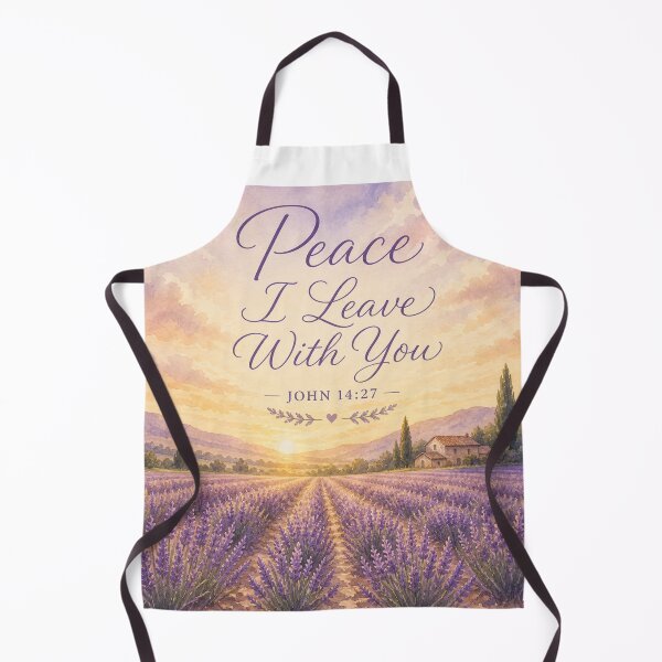 Item preview, Peace I Leave With You John 14:27 Lavender Field Sunset Watercolor designed and sold by ebocraft.