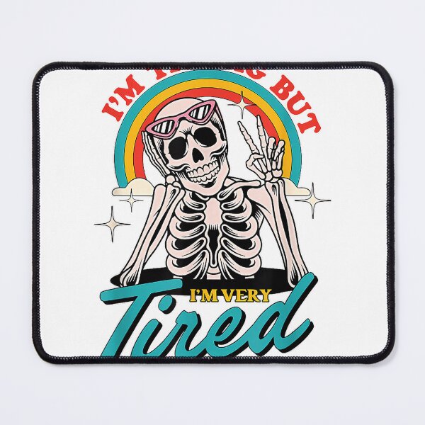 Item preview, I'm Trying But I'm Very Tired Funny Skeleton T-Shirt designed and sold by kevincuellar.