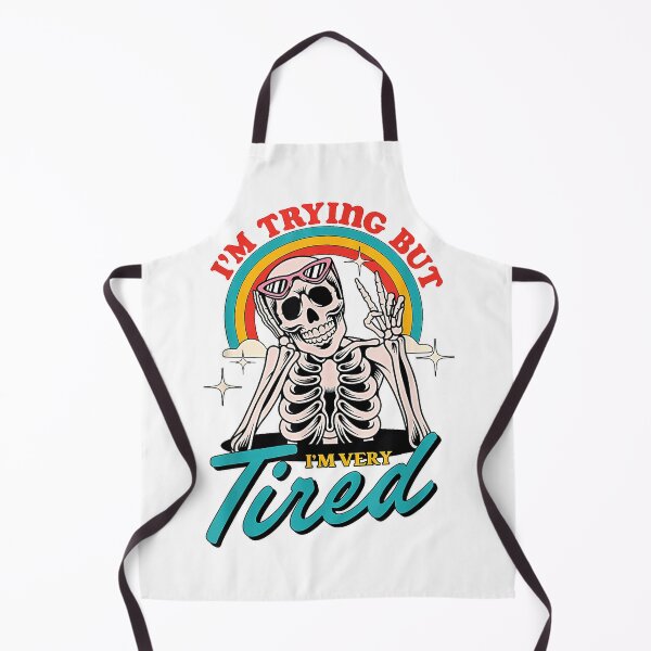 Item preview, I'm Trying But I'm Very Tired Funny Skeleton T-Shirt designed and sold by kevincuellar.