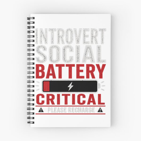 Item preview, Introvert Social Battery Critical Recharge Low Energy Funny Long Sleeve T-Shirt designed and sold by kevincuellar.