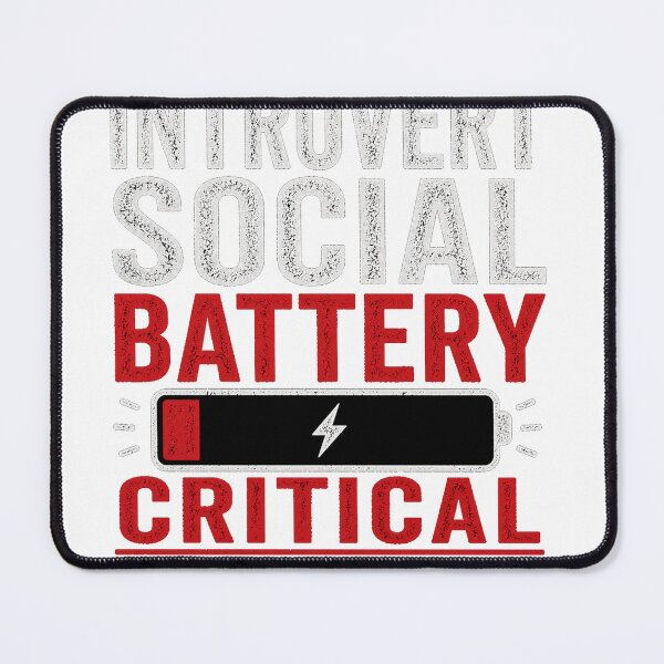 Item preview, Introvert Social Battery Critical Recharge Low Energy Funny Long Sleeve T-Shirt designed and sold by kevincuellar.