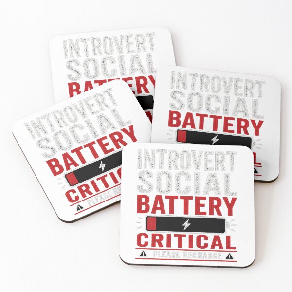 Item preview, Introvert Social Battery Critical Recharge Low Energy Funny Long Sleeve T-Shirt designed and sold by kevincuellar.