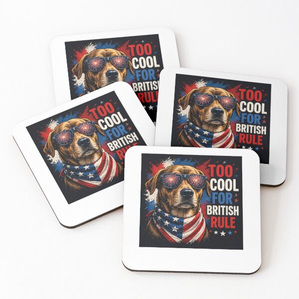 Item preview, Funny Patriotic Dog Shirt Too Cool for British Rule 4th of July USA Independence designed and sold by PoojaArtLab.