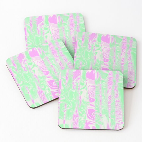 Item preview,  Pink  green and white abstract fluid art designed and sold by SweetLilith.