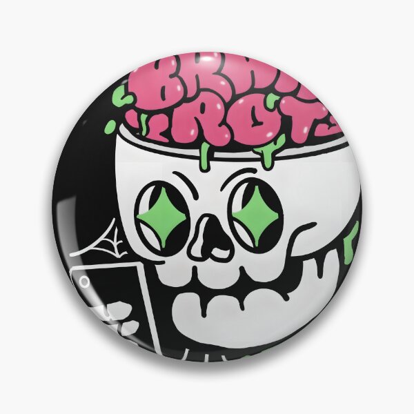 Item preview, Brain Rot Digital Skull designed and sold by DailyGlitch.