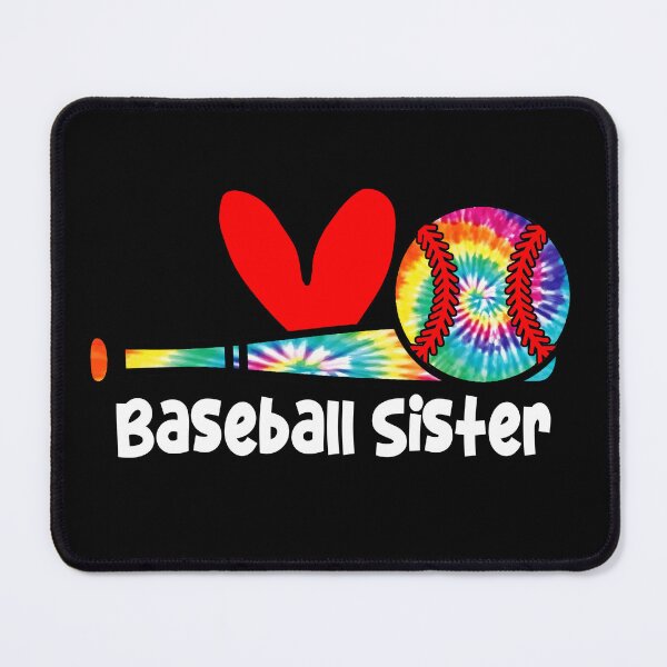 Item preview, Tie Dye Baseball Sister Heart Bat designed and sold by KIROSALS.