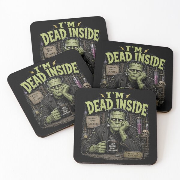 Item preview, I’m Dead Inside Funny Frankenstein Gothic Horror T-Shirt designed and sold by ThreadTheory976.
