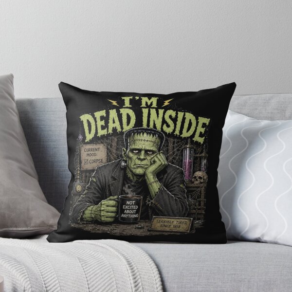 Item preview, I’m Dead Inside Funny Frankenstein Gothic Horror T-Shirt designed and sold by ThreadTheory976.