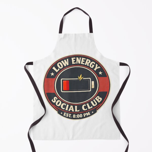 Item preview, Low Energy Social Club Funny Battery Icon Lazy Humor T-Shirt designed and sold by kevincuellar.