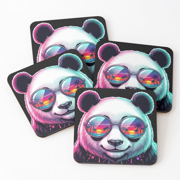 Item preview, Chill Panda Neon Sunset Shades designed and sold by KevLarPrints.
