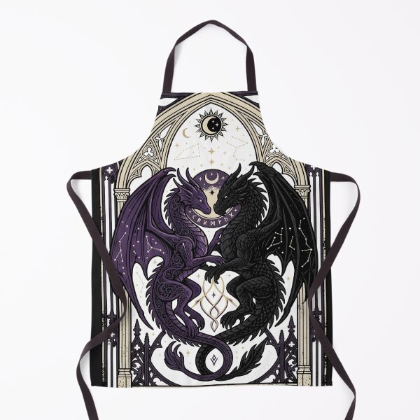 Item preview, Arcane Twin Dragons Celestial Moon Romantasy Art designed and sold by auxincaftan0o.