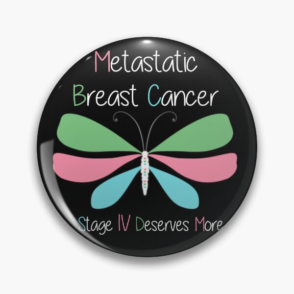 Item preview, Metastatic Breast Cancer Butterfly - Black Background designed and sold by NotPrettyinPink.