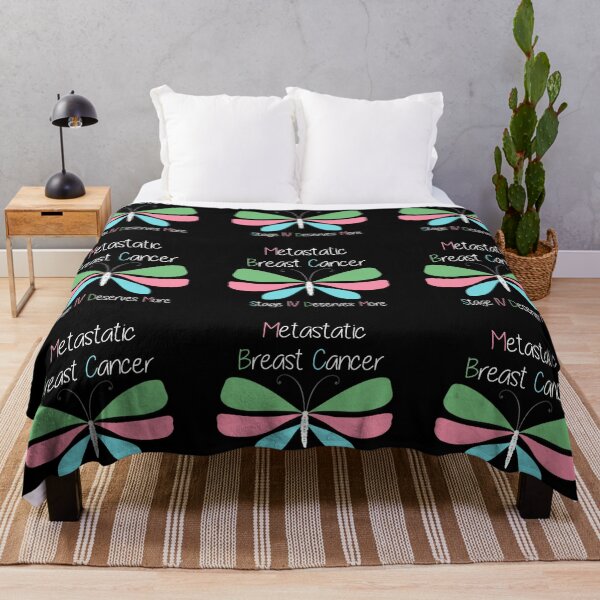 Item preview, Metastatic Breast Cancer Butterfly - Black Background designed and sold by NotPrettyinPink.