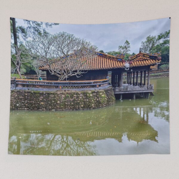 Item preview, Xung Khiem Pavilion, Tu Duc Tomb - Hue, Vietnam | Imperial Lake Reflection Art designed and sold by Ross.A.Campbell.