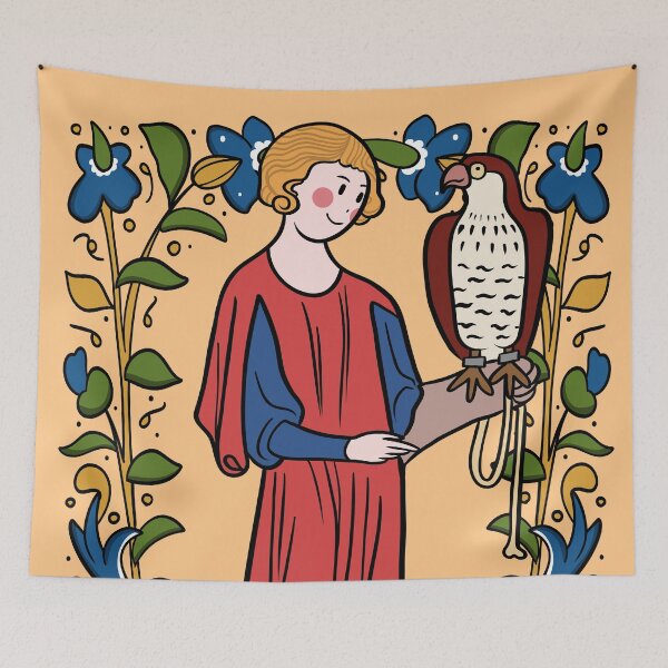 Item preview, Medieval Falconry Illustration designed and sold by MariOyama.