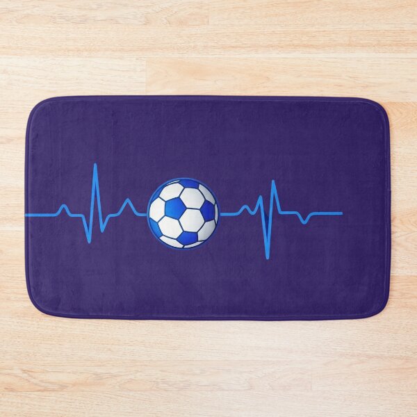 Item preview, Blue Neon Soccer Heartbeat Pulse- High Contrast Football  designed and sold by digitalbob60.
