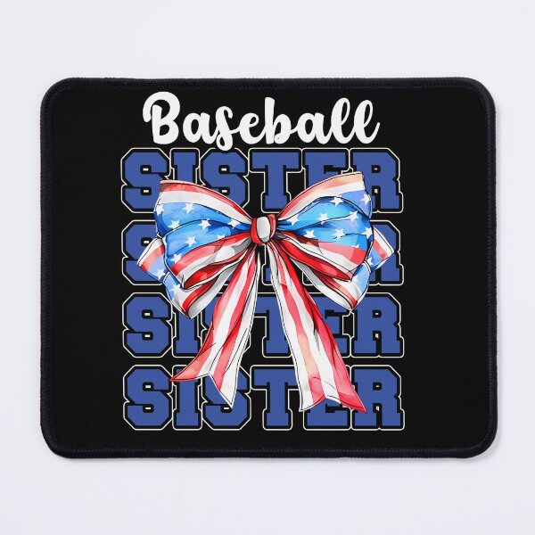 Item preview, Patriotic Baseball Sister Bow Design designed and sold by KIROSALS.