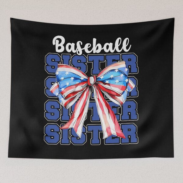 Item preview, Patriotic Baseball Sister Bow Design designed and sold by KIROSALS.