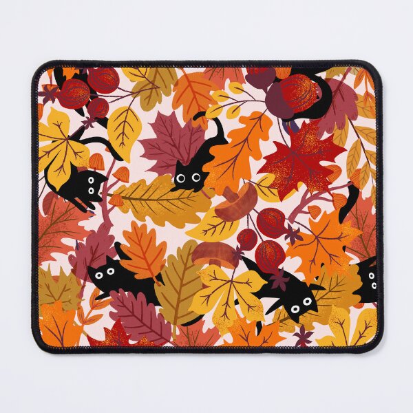 Item preview, Cats hiding in autumn leaves designed and sold by InkRiot Studios.
