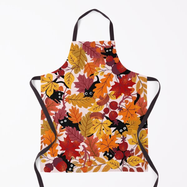 Item preview, Cats hiding in autumn leaves designed and sold by InkRiot Studios.