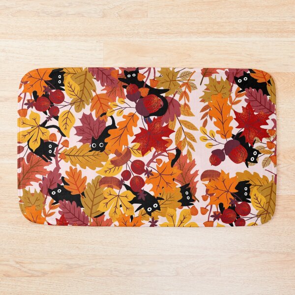 Item preview, Cats hiding in autumn leaves designed and sold by InkRiot Studios.
