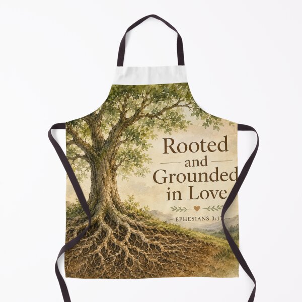Item preview, Rooted and Grounded in Love Ephesians 3:17 Oak Tree Scripture Print designed and sold by ebocraft.