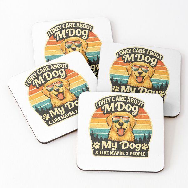 Item preview, I Only Care About My Dog Funny Retro Dog Lover Design designed and sold by Artbysarmina.