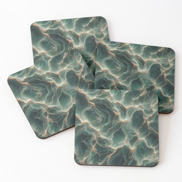 Item preview, Ocean Green Marble Vein Pattern Natural Luxury Design designed and sold by WildStroke.