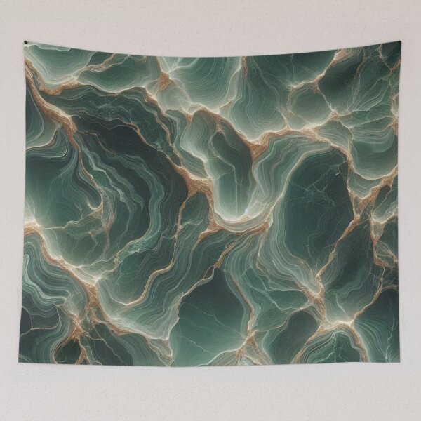 Item preview, Ocean Green Marble Vein Pattern Natural Luxury Design designed and sold by WildStroke.