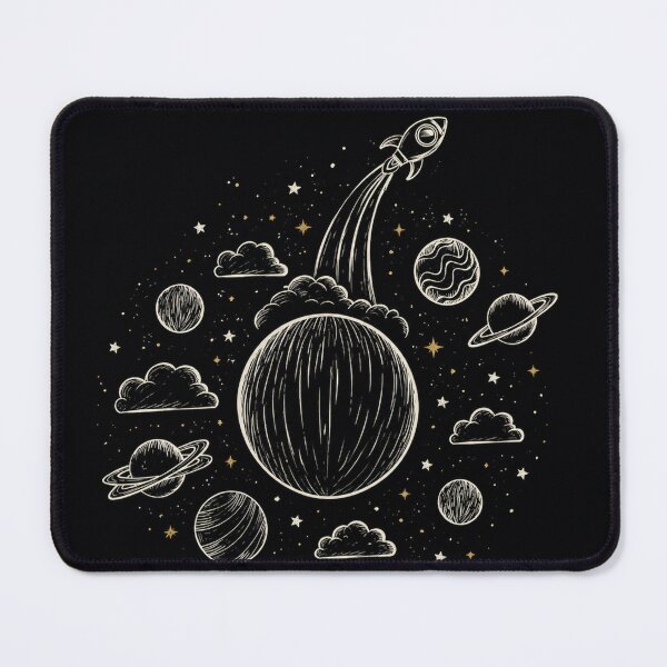 Item preview, Dream Bigger Than Yesterday Minimal Space Design | Cosmic Art designed and sold by AbstractAuraArt.
