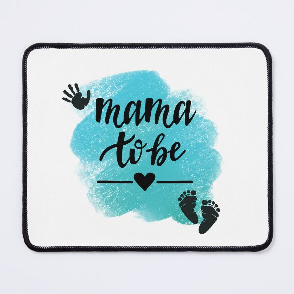 Item preview, Mama to Be with Hand & Footprints & Teal Background designed and sold by jeweleddesigns.