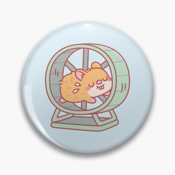 Item preview, Cute Hamster Running on Wheel designed and sold by rustydoodle.