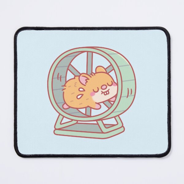 Item preview, Cute Hamster Running on Wheel designed and sold by rustydoodle.